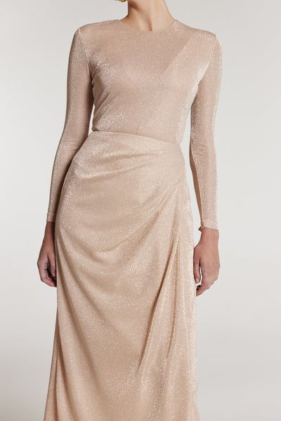 Soft Sparkle Skirt - Soft Gold-Perri Cutten