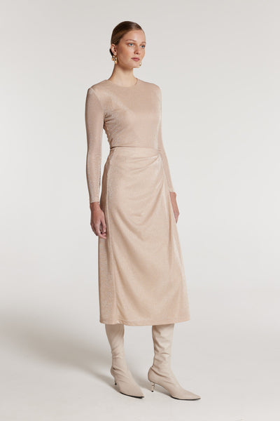 Soft Sparkle Skirt - Soft Gold-Perri Cutten