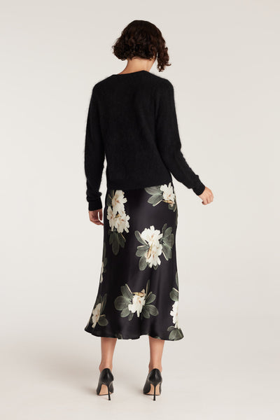 Magnolia Silk Skirt - Black/Ivory-Perri Cutten