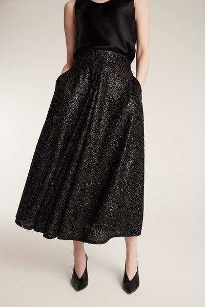 Scala Sparkle Skirt - Black-Perri Cutten