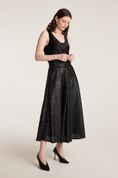 Scala Sparkle Skirt - Black-Perri Cutten