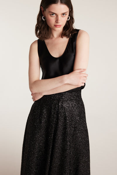 Scala Sparkle Skirt - Black-Perri Cutten