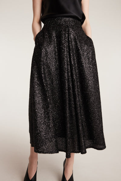 Scala Sparkle Skirt - Black-Perri Cutten
