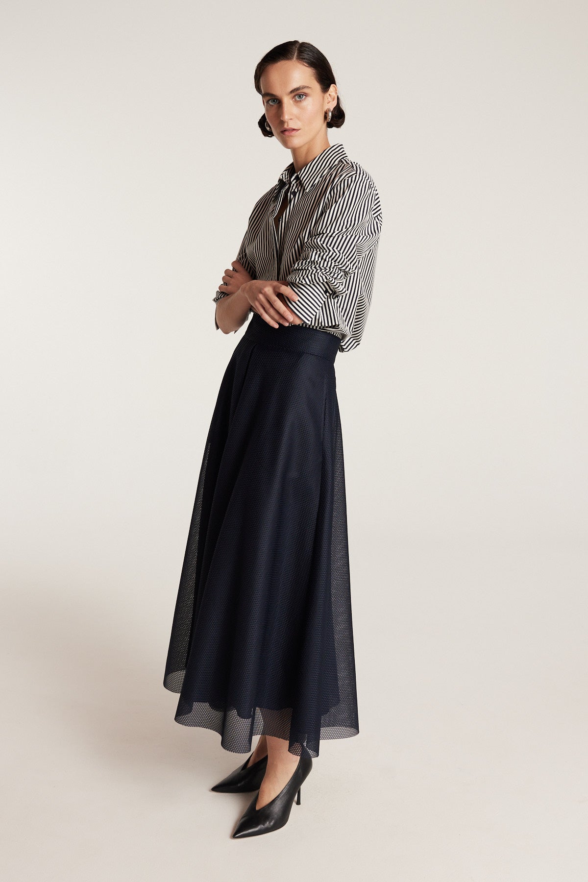 Statement Skirt - Navy-Perri Cutten