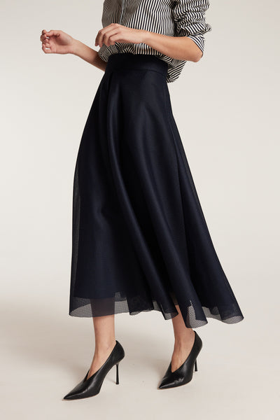 Statement Skirt - Navy-Perri Cutten