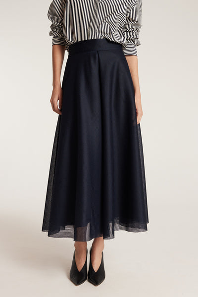 Statement Skirt - Navy-Perri Cutten