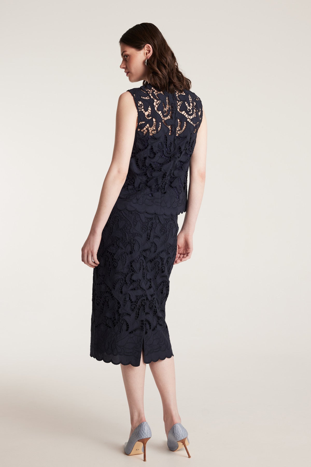 Lace Skirt - Navy-Perri Cutten