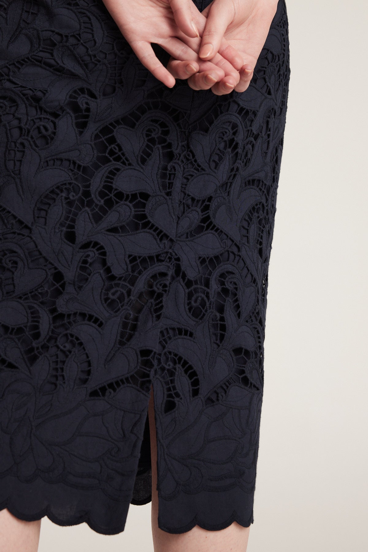 Lace Skirt - Navy-Perri Cutten
