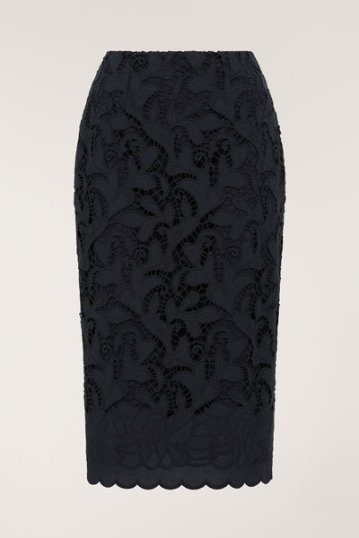 Lace Skirt - Navy-Perri Cutten