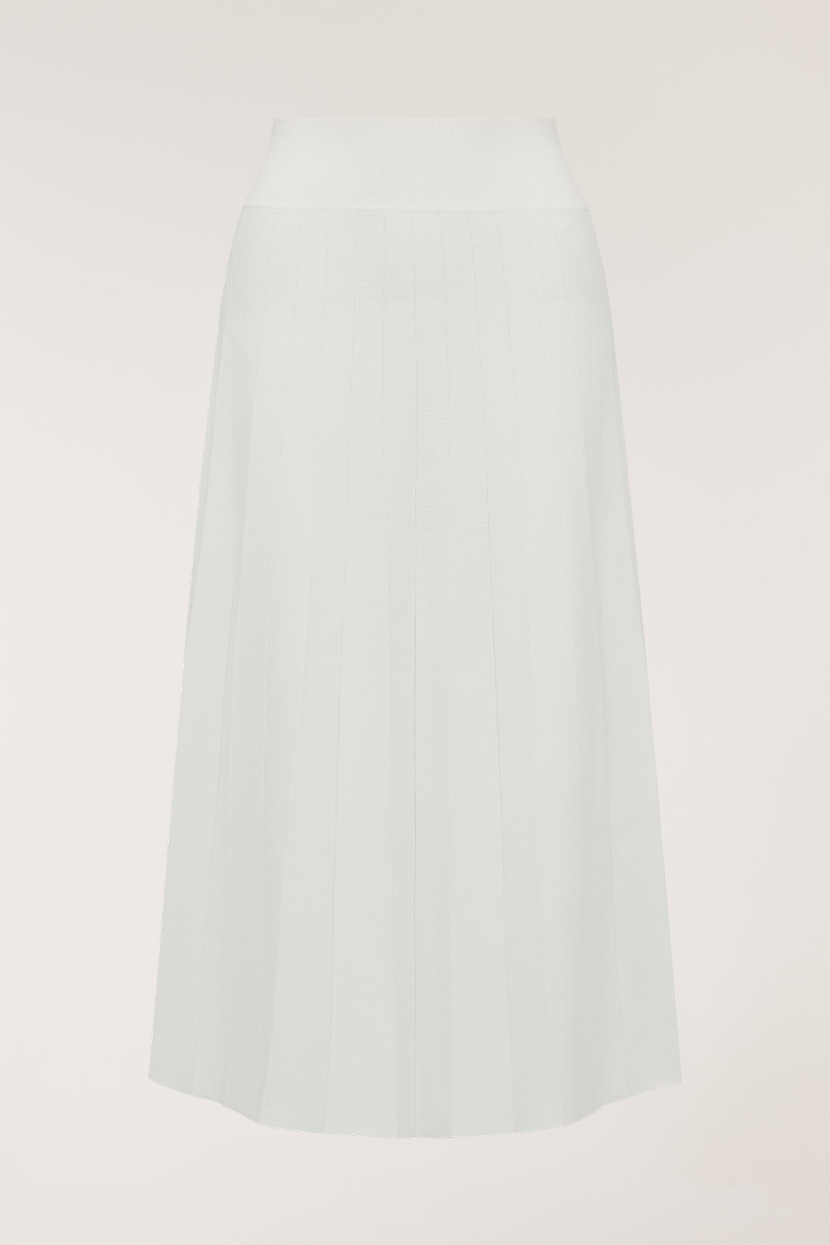 Milano Crepe Knit Skirt - White-Perri Cutten