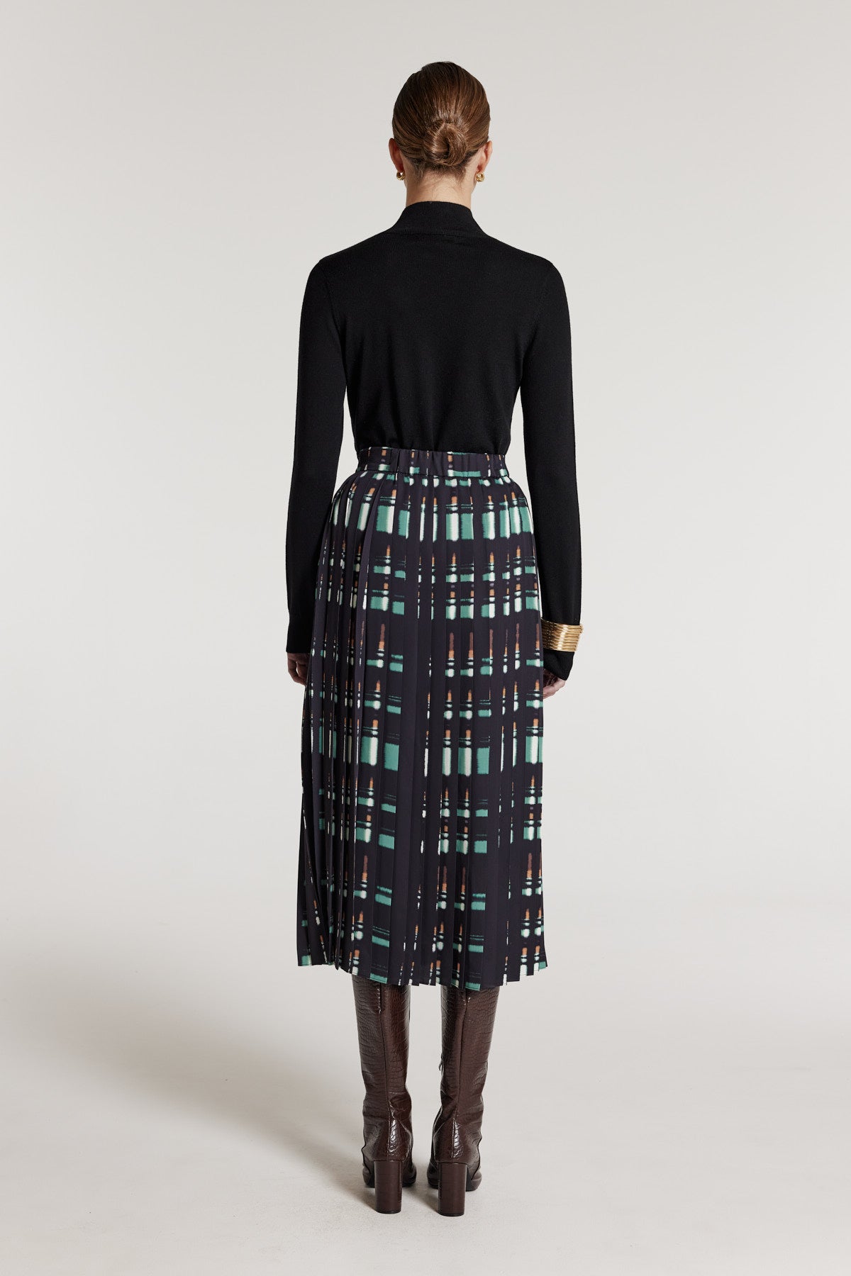 Tribeca Skirt - Black/Green-Perri Cutten