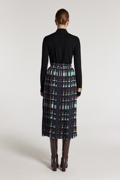 Tribeca Skirt - Black/Green-Perri Cutten
