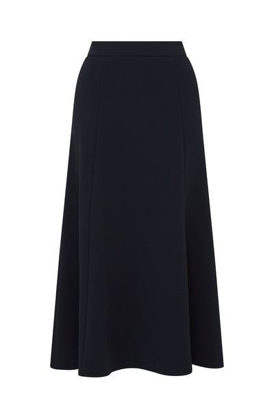 A Line Midi Skirt - Navy-Perri Cutten