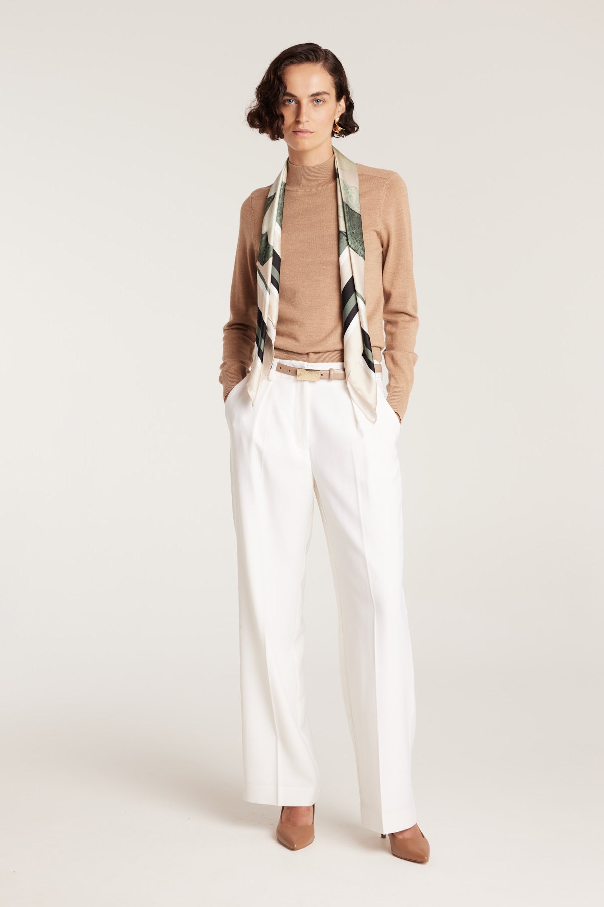 Classic Wool Pant - Winter White-Perri Cutten