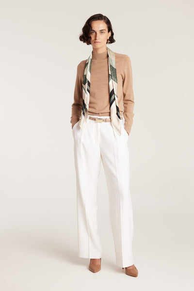 Classic Wool Pant - Winter White-Perri Cutten