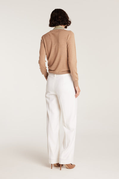 Classic Wool Pant - Winter White-Perri Cutten