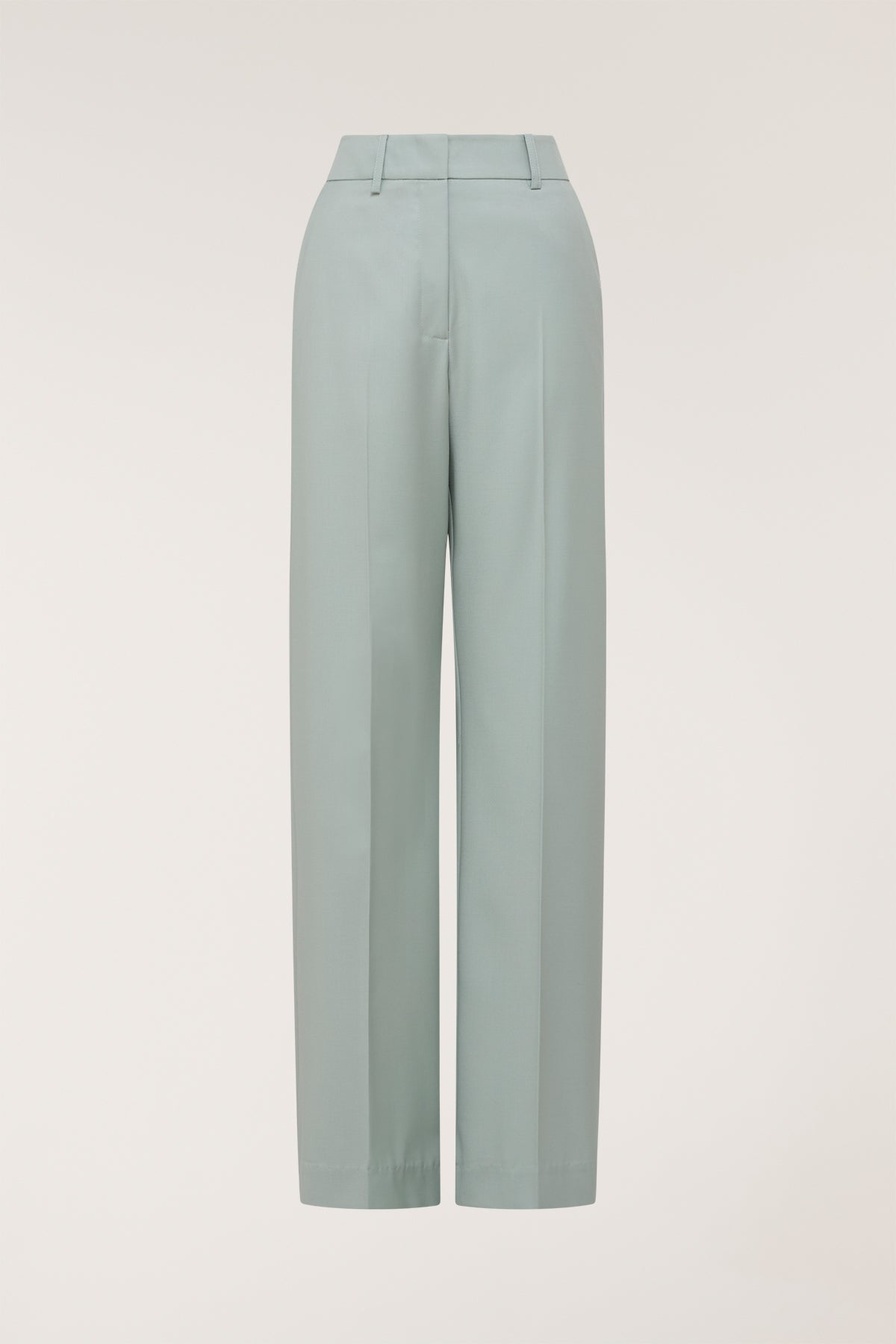 Tailored Wool Pant - Powder Green-Perri Cutten