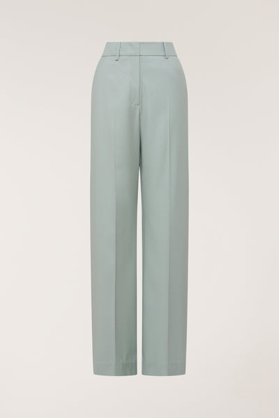 Tailored Wool Pant - Powder Green-Perri Cutten
