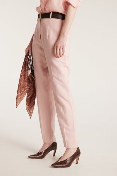Sienna Linen Pant - Pale Pink-Perri Cutten