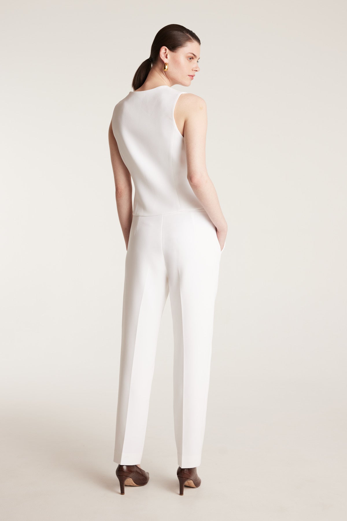 Brompton Pant - Chalk White-Perri Cutten