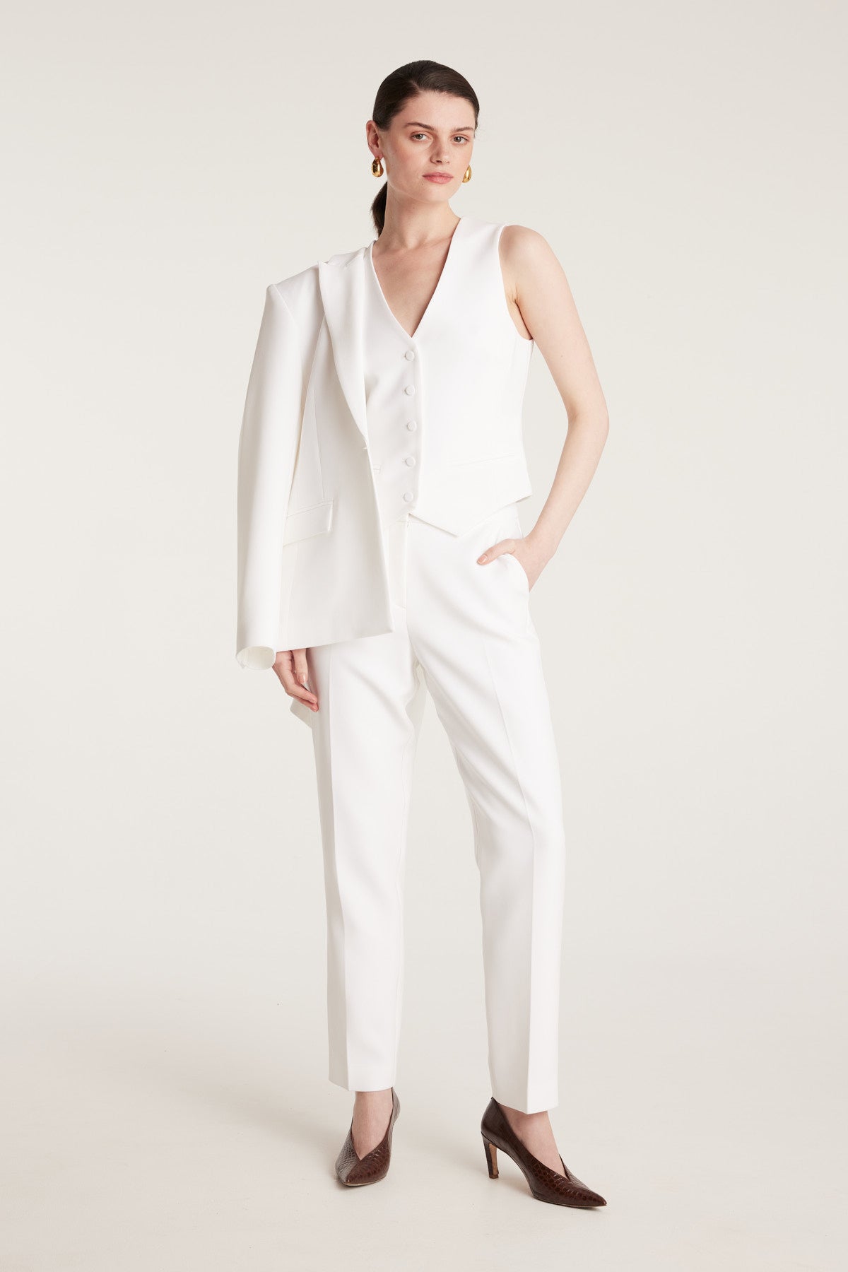 Brompton Pant - Chalk White-Perri Cutten