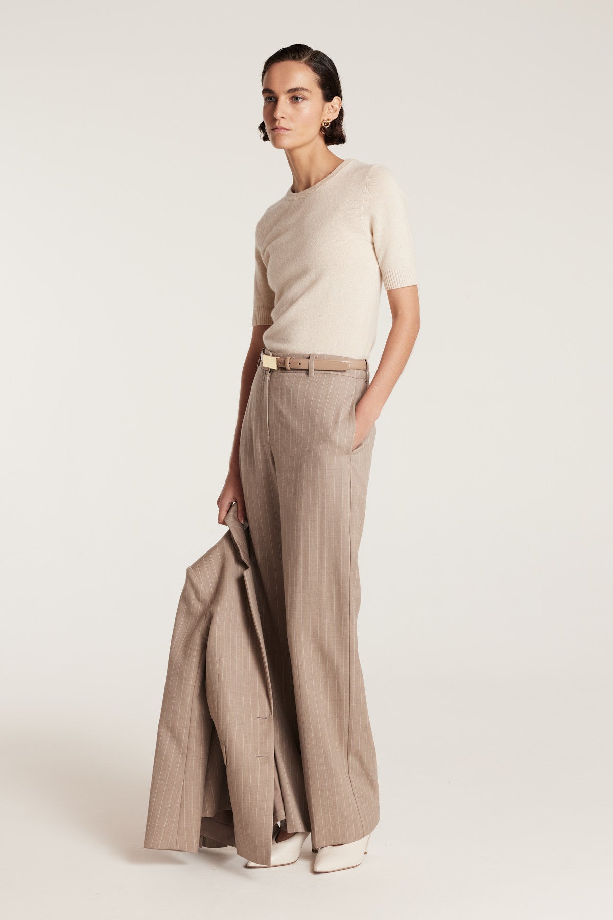 Pinstripe Pant - Tan-Perri Cutten