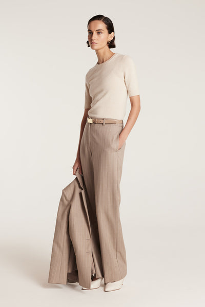Pinstripe Pant - Tan-Perri Cutten