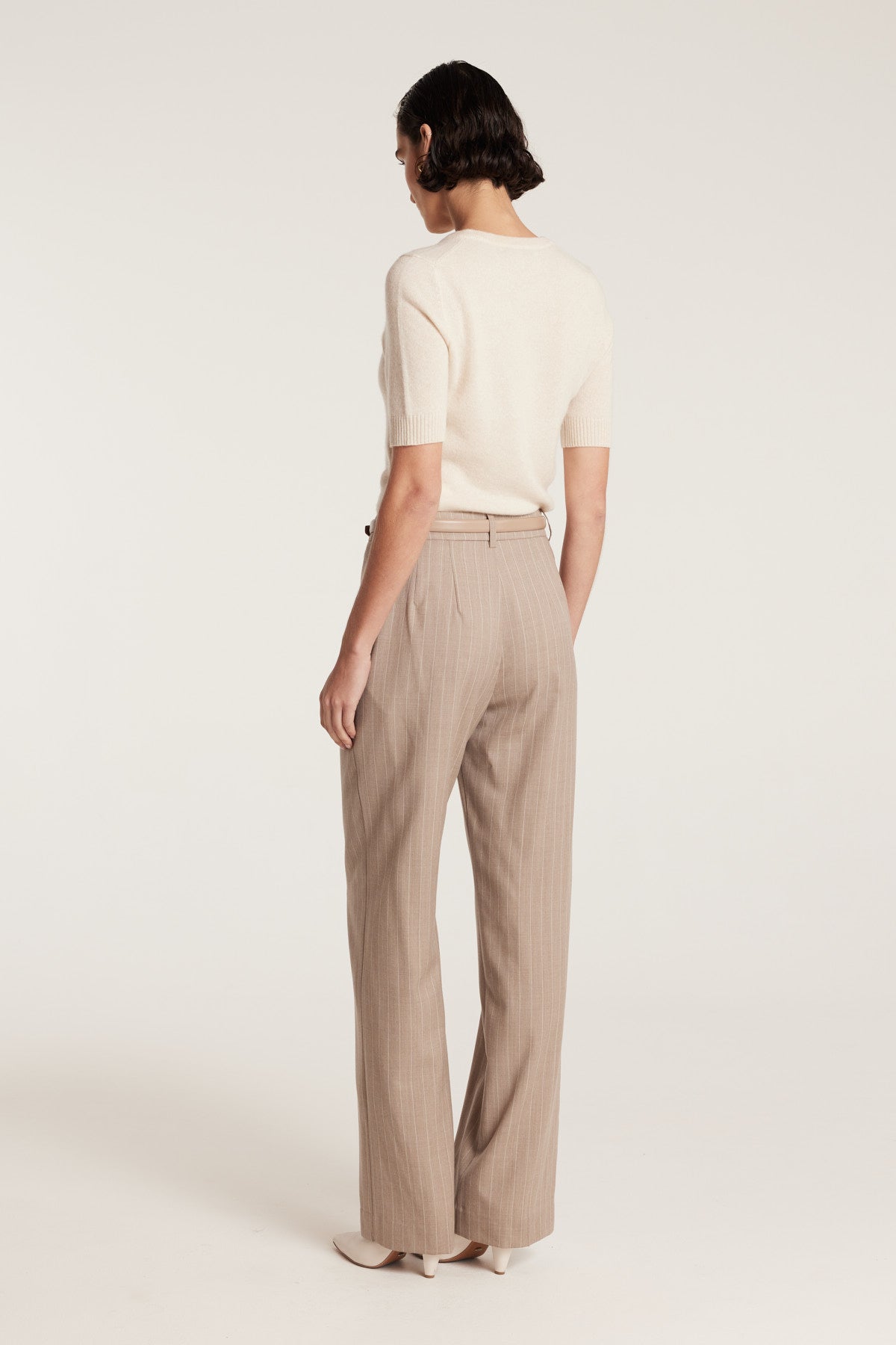 Pinstripe Pant - Tan-Perri Cutten