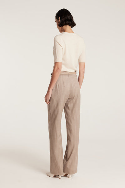 Pinstripe Pant - Tan-Perri Cutten