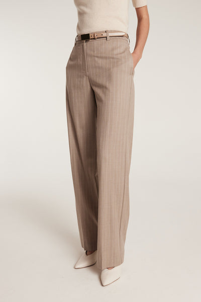 Pinstripe Pant - Tan-Perri Cutten