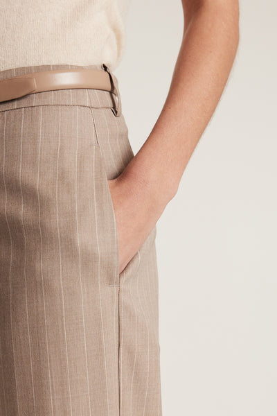 Pinstripe Pant - Tan-Perri Cutten