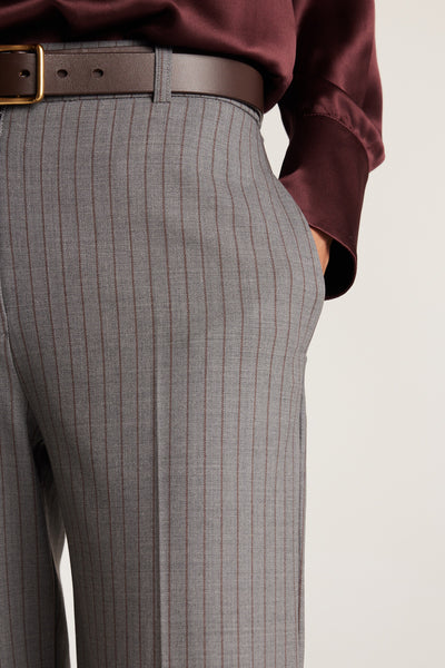 Princeton Suit Pant - Charcoal/Maroon-Perri Cutten