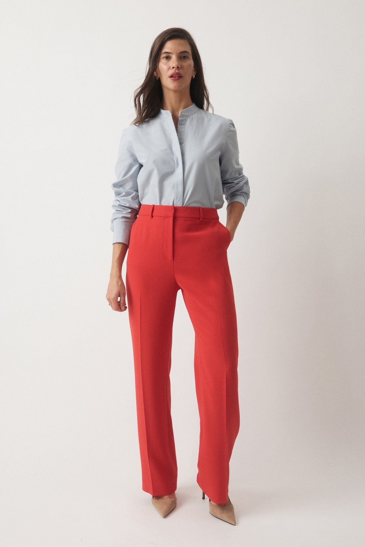 Gaia Suit Pant - Fire Red - Perri Cutten