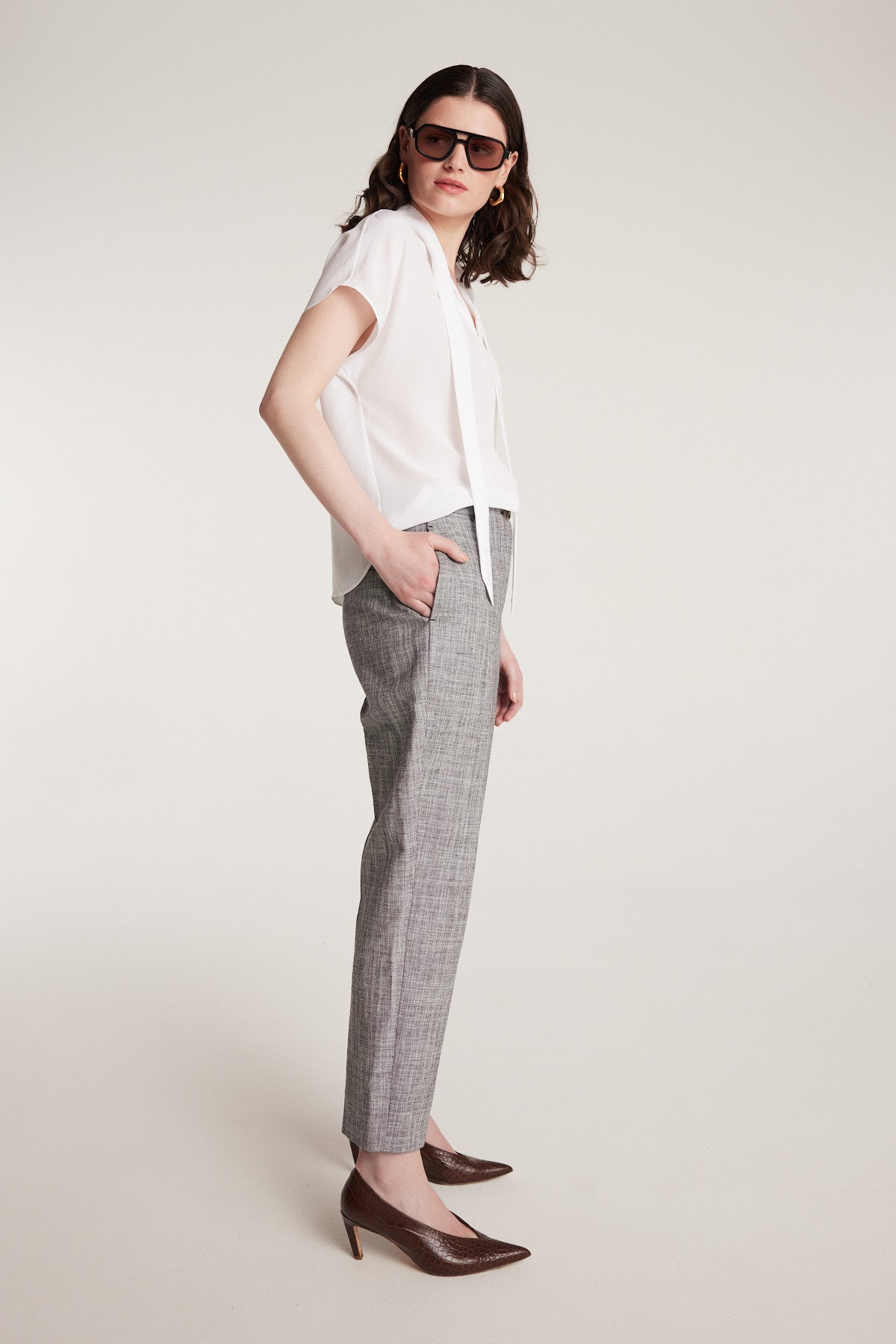 Tuscan Pant - Black/White-Perri Cutten