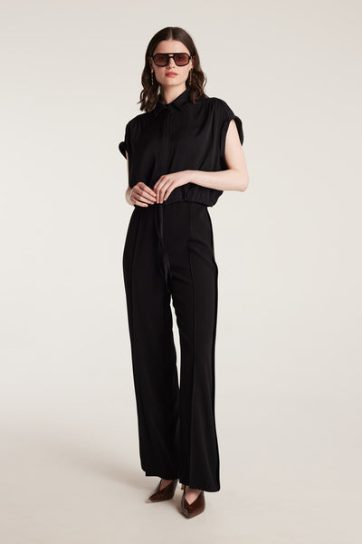 Tuxedo Pant - Black-Perri Cutten