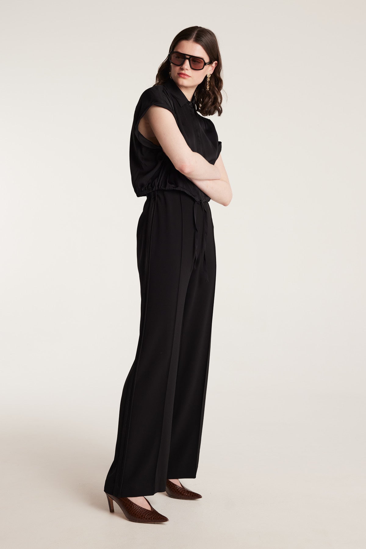Tuxedo Pant - Black-Perri Cutten