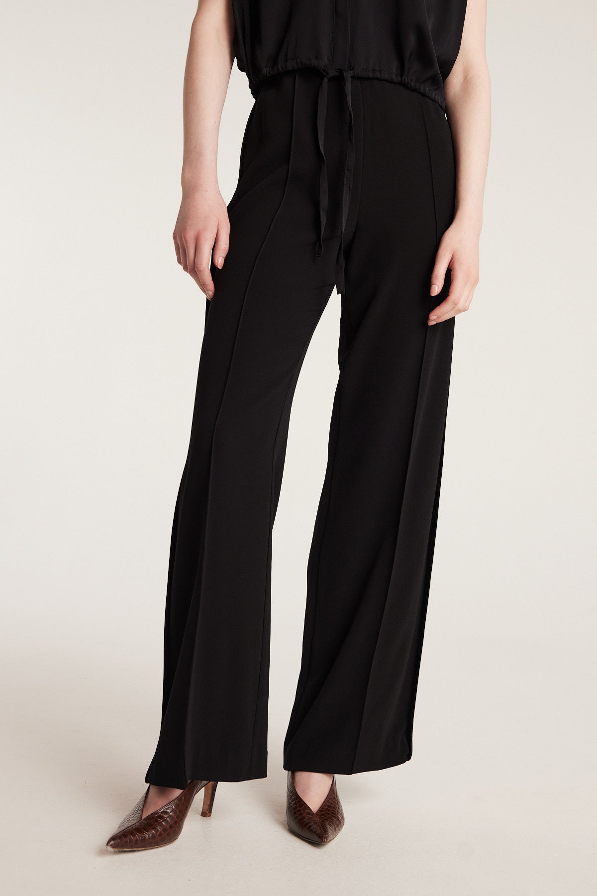 Tuxedo Pant - Black-Perri Cutten