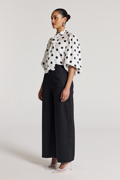 Finn Cotton Pant - Black-Perri Cutten