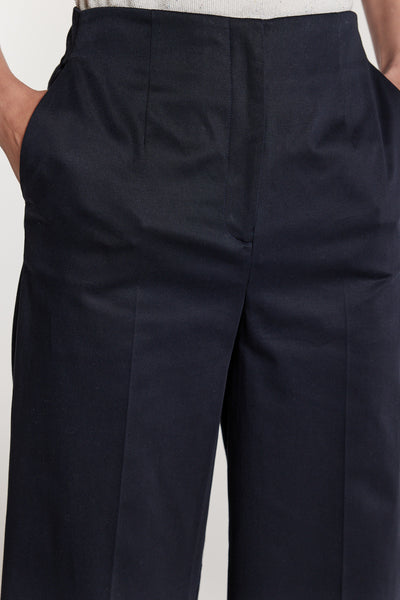 Finn Cotton Pant - Navy-Perri Cutten
