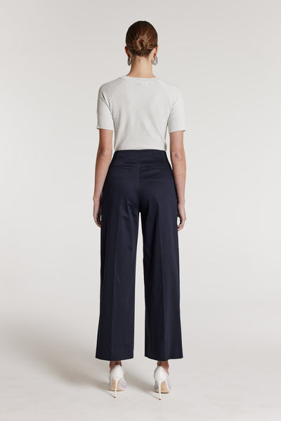 Finn Cotton Pant - Navy-Perri Cutten
