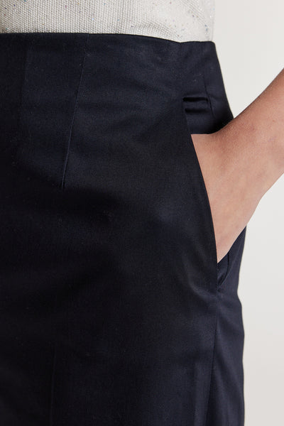 Finn Cotton Pant - Navy-Perri Cutten