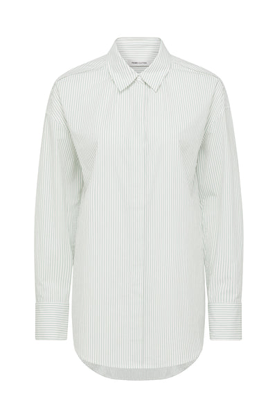 Parsons Stripe Shirt - Green/White-Perri Cutten