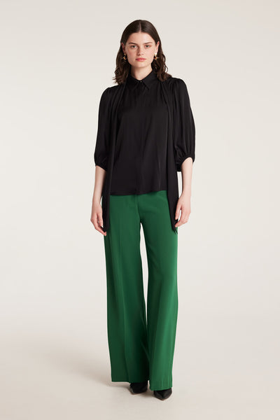 Marina Silk Shirt - Black-Perri Cutten