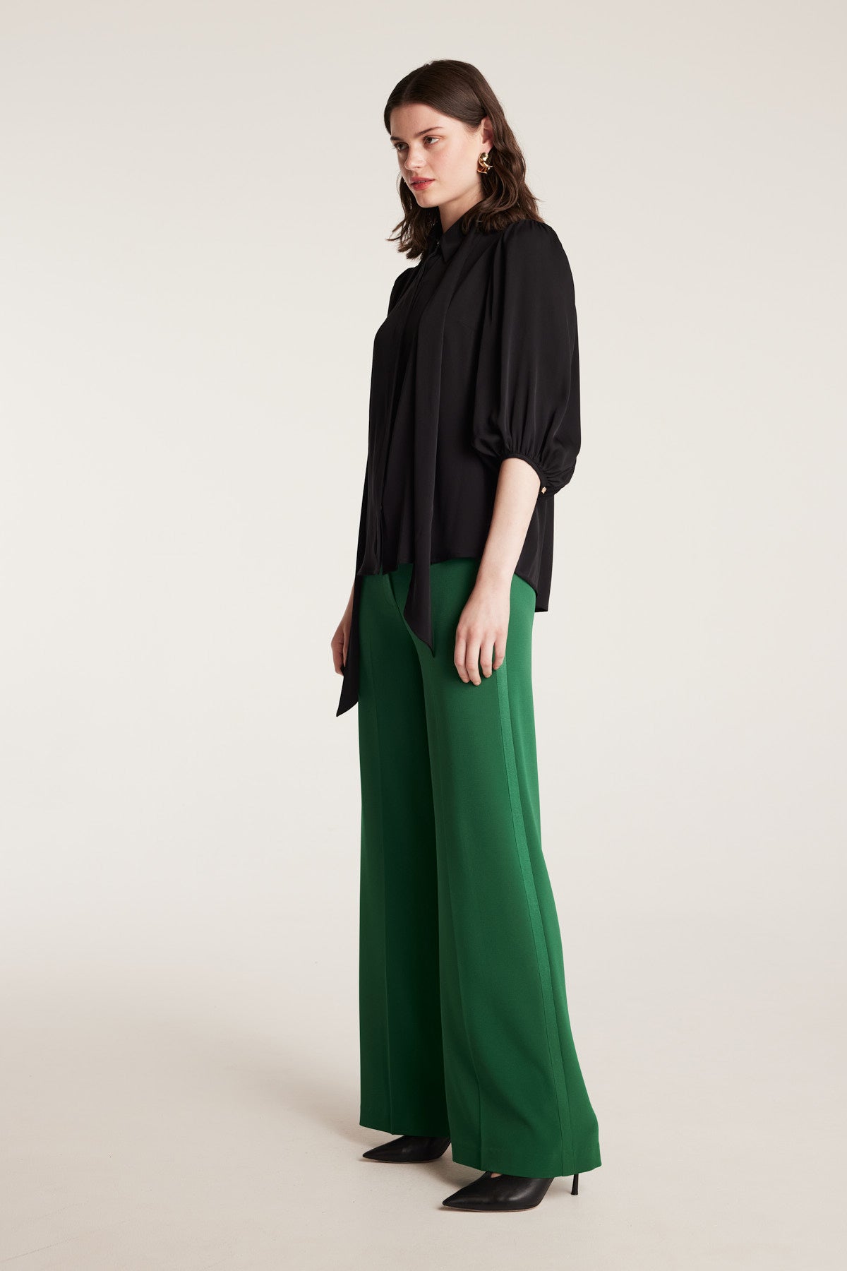 Marina Silk Shirt - Black-Perri Cutten