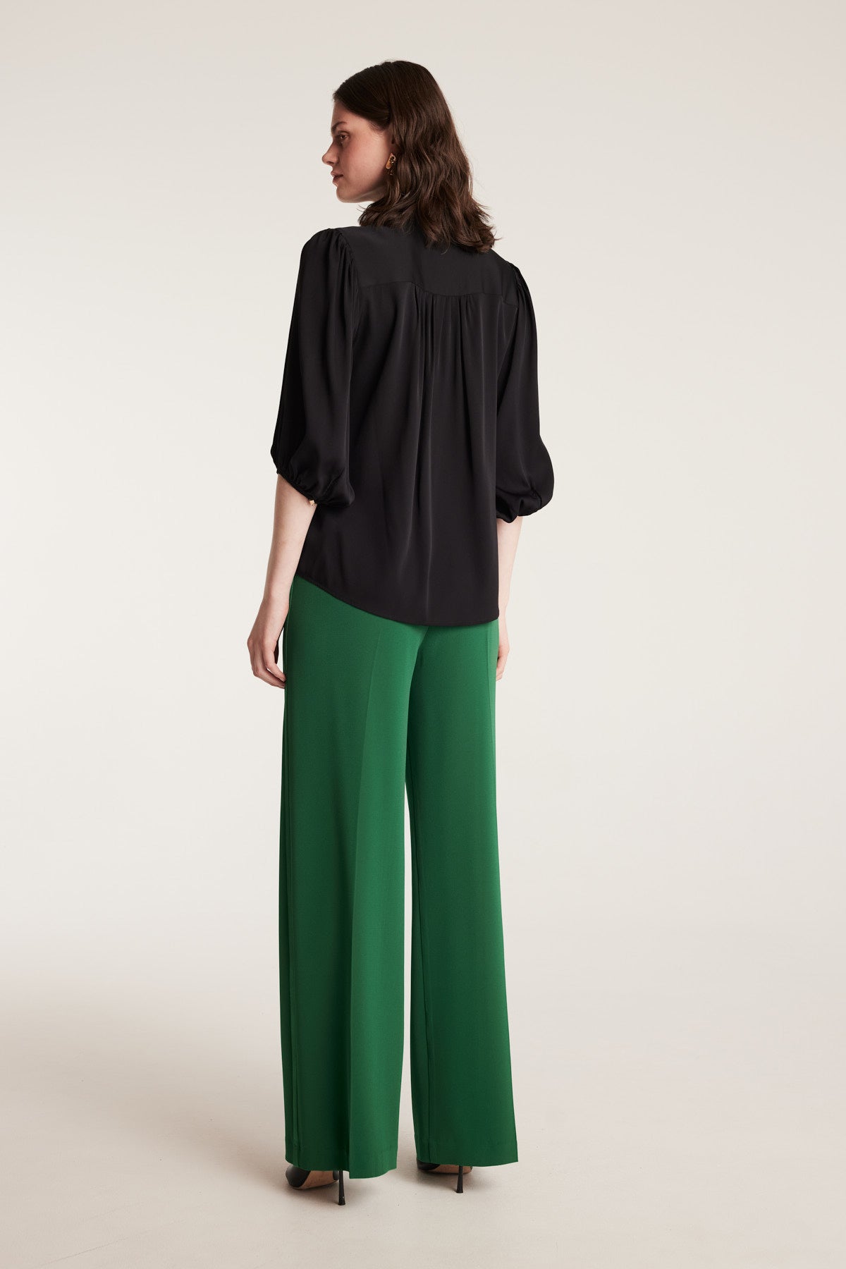 Marina Silk Shirt - Black-Perri Cutten