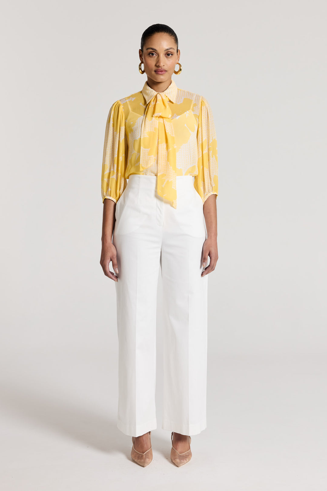silk yellow top