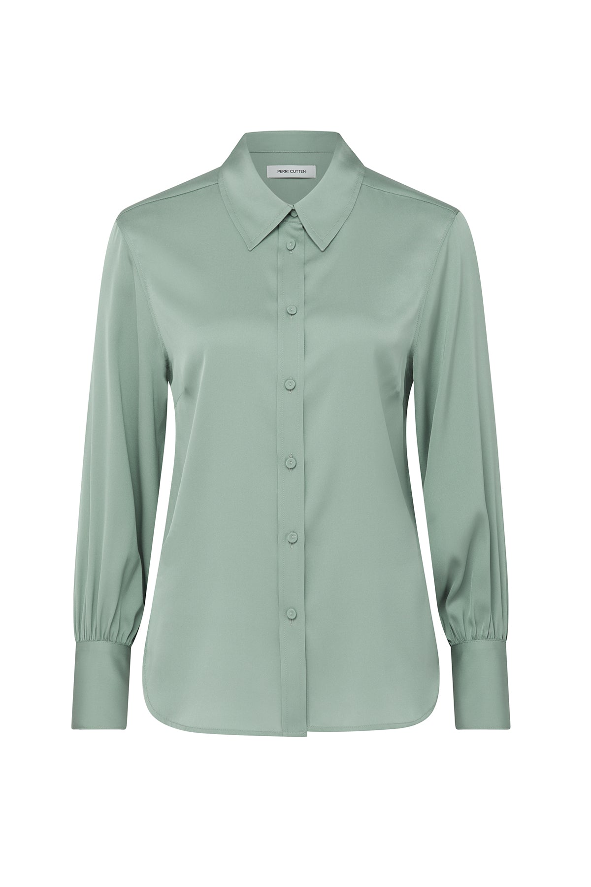 Signature Silk Shirt - Soft Green-Perri Cutten