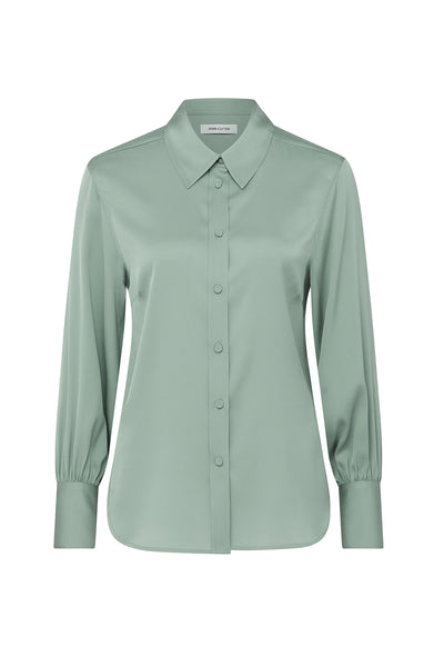 Signature Silk Shirt - Soft Green-Perri Cutten
