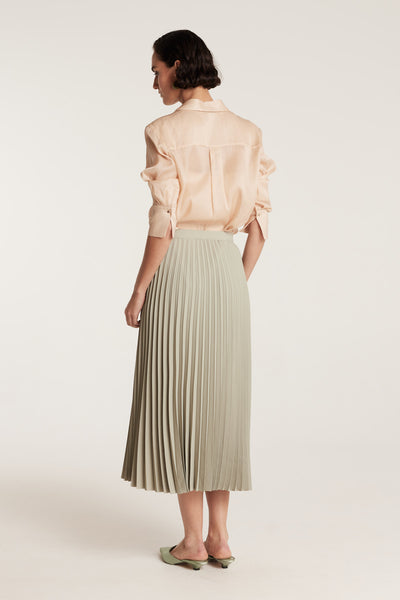 Silk Organza Shirt - Dark Gold-Perri Cutten