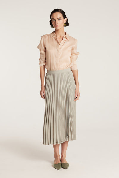 Silk Organza Shirt - Dark Gold-Perri Cutten